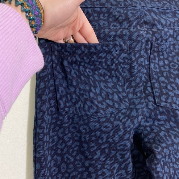 Spanx Jean-ish leggings blue black leopard ankle - Picture 7 of 9